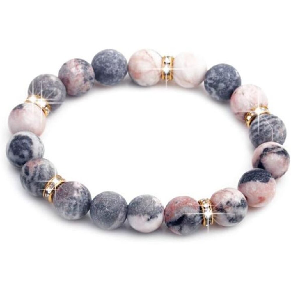 healing crystal bracelet anxiety stress relief chakra beaded stretch yoga women